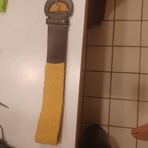 Michael Kors Black and Tan Belt